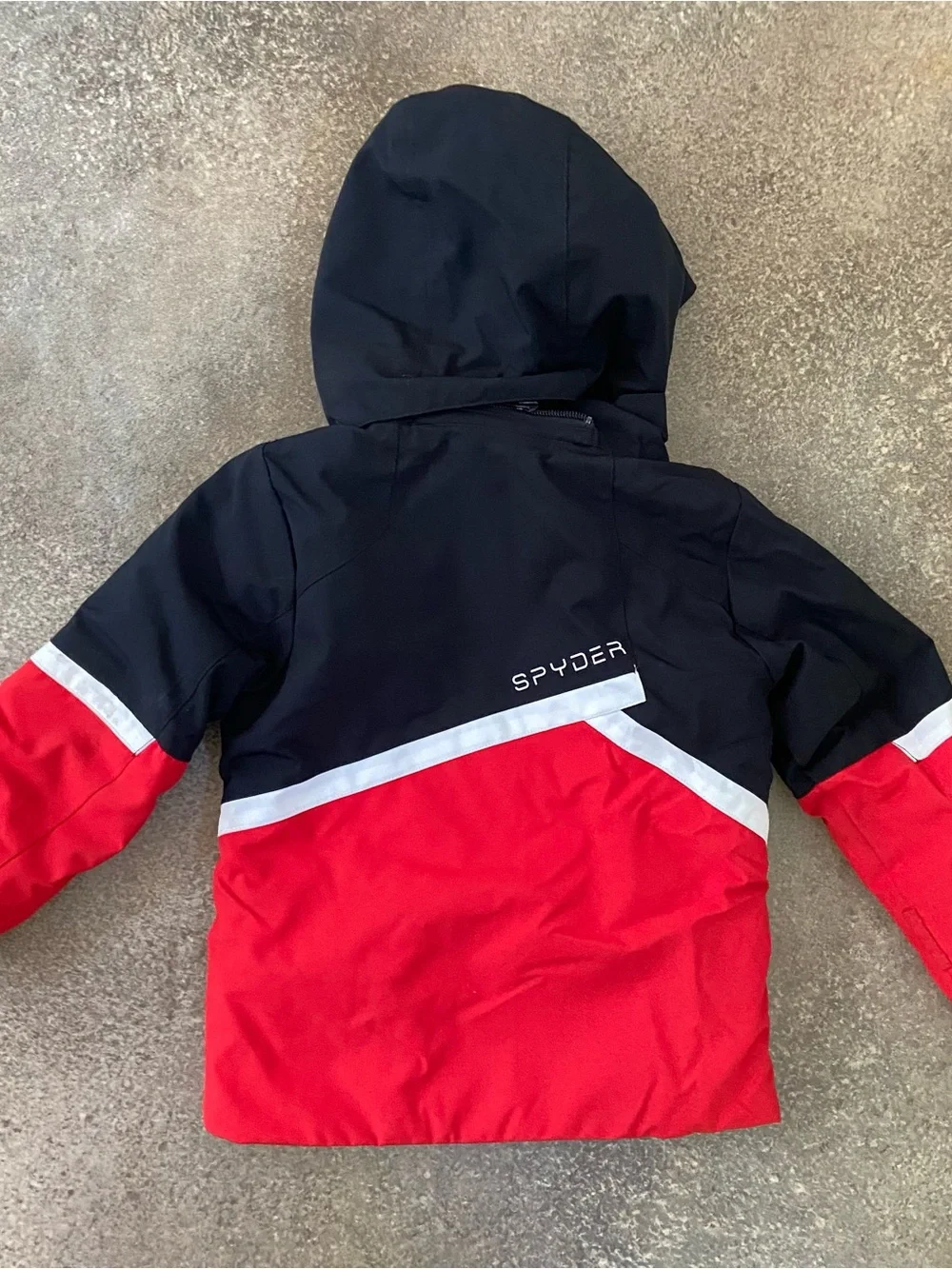 Spyder Challenger Black & Red Hooded Winter Ski Jacket